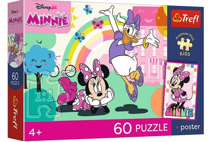 Trefl premium plus kids dětské puzzle Úsměv Minnie 60 dílků