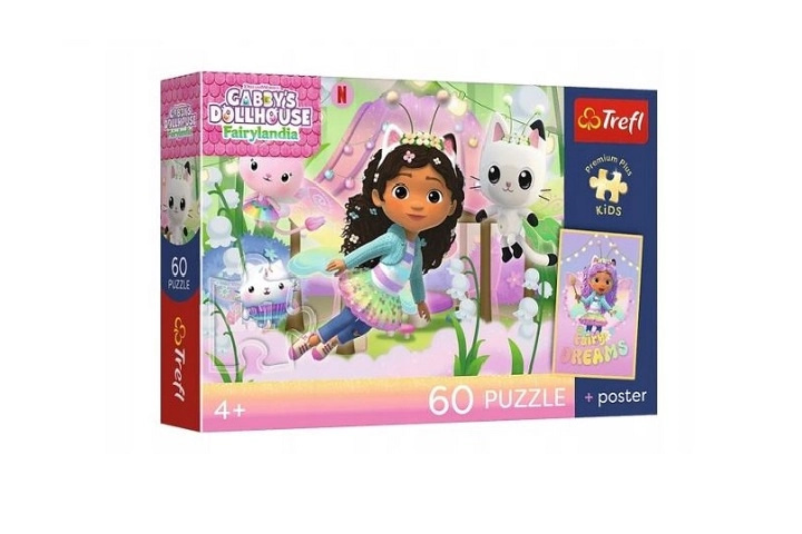 Trefl Premium plus kids dětské puzzle Gábi a kočičí dobrodružství 60 dílků