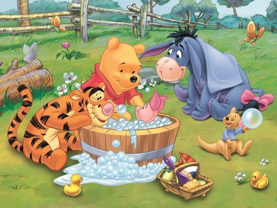 Puzzle Koupel Prosiáčka - Kubuš Pú
