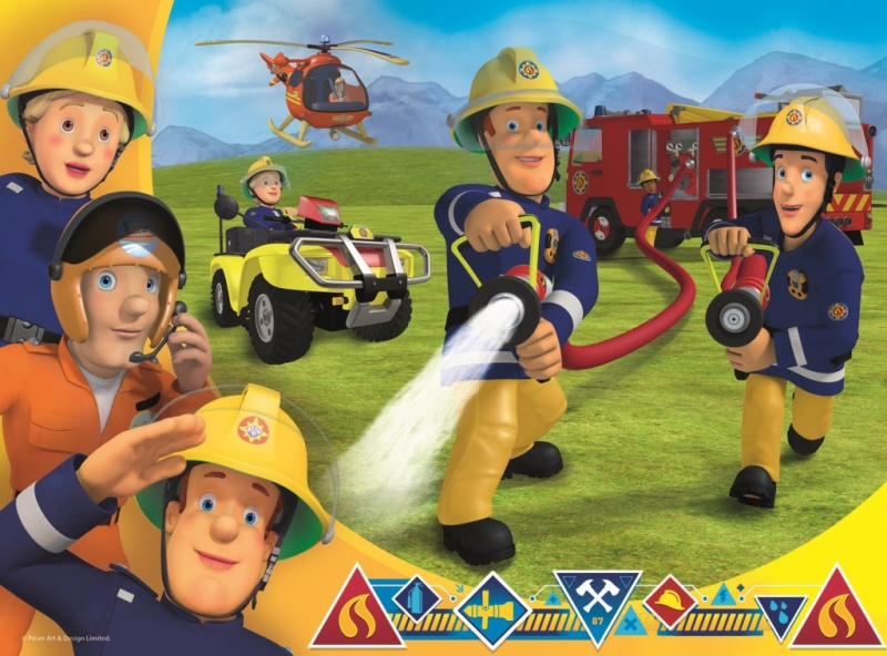 Puzzle Požárník Sam/Připraveni pomoct 30 dílků 27x20cm v krabici 21x14x4cm