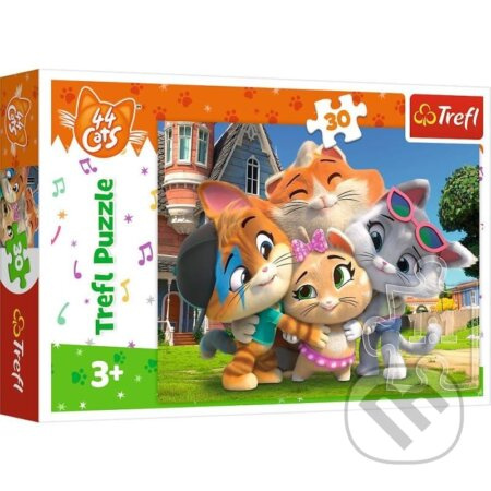TREFL Puzzle 44 koček: Přátelství 30 dílků