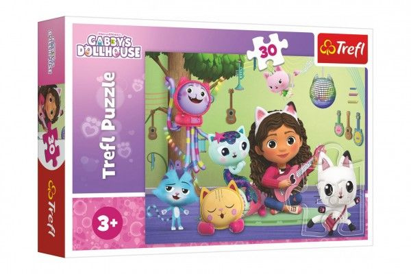 Puzzle 30 dílků Gabi a její rozkošný domeček, Gabi's Cat House