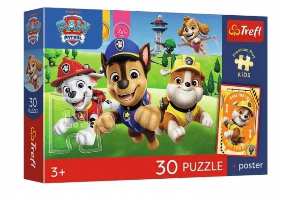Puzzle Premium Plus Kids psiaki w drodze – 30 dílků