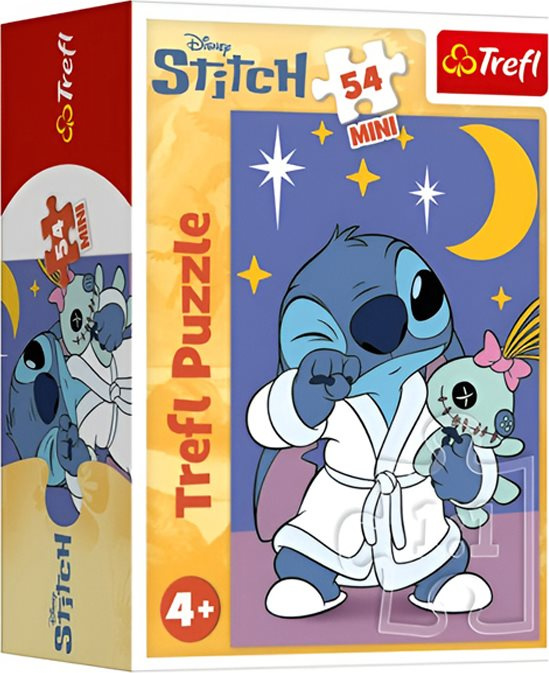 Mini puzzle Trefl 54 dílků Stitchova dobrodružství: Dobrou noc