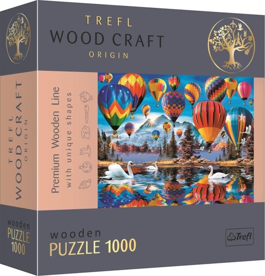 Barevné balóny dřevěné puzzle Trefl Wood Craft Origin