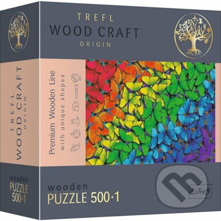TREFL Wood Craft Origin Duhoví motýli 501 dílků