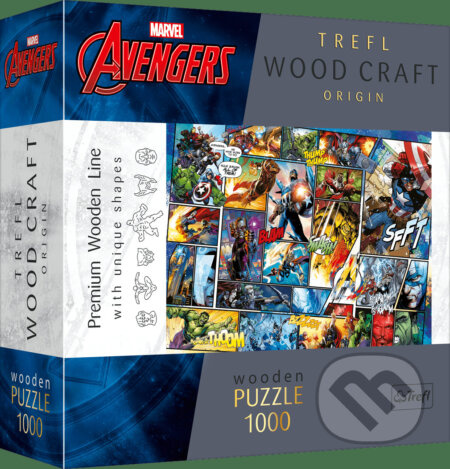 Dřevěné puzzle Marvel Avengers 1000 dílků