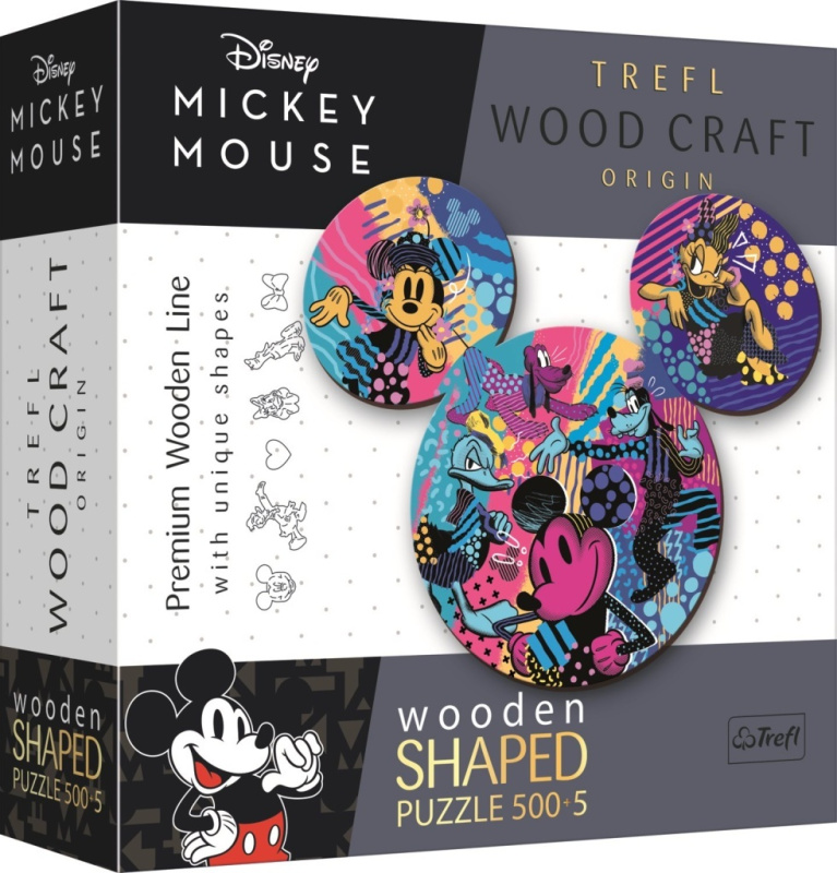 TREFL Wood Craft Origin Mickey Mouse 505 dílků
