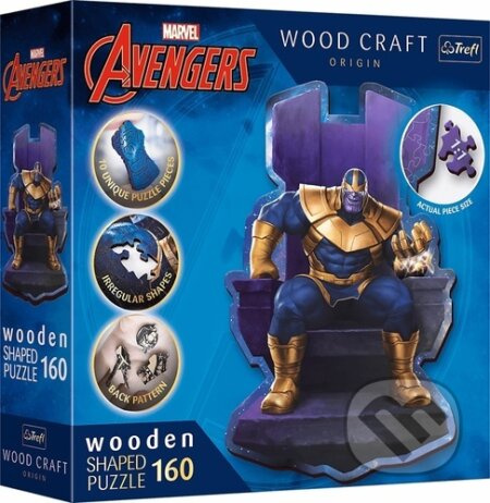 TREFL Wood Craft Origin puzzle Thanos na trůnu 160 dílků
