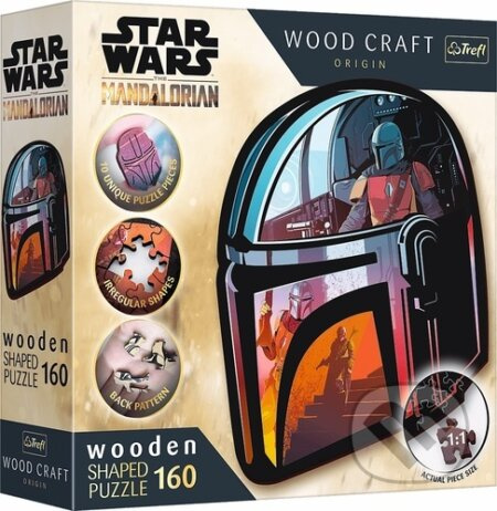 TREFL Wood Craft Origin puzzle The Mandalorian 160 dílků