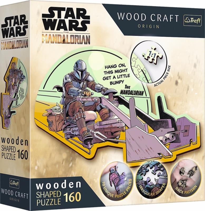 TREFL Wood Craft Origin puzzle The Mandalorian: Setkání 160 dílků