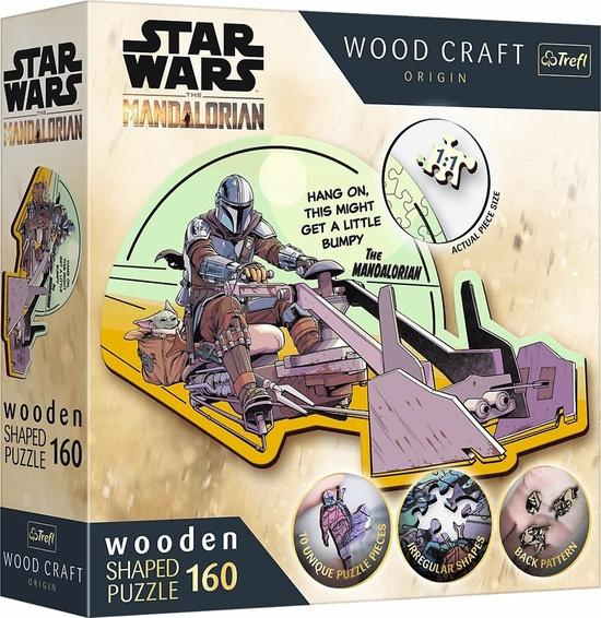 TREFL Wood Craft Origin puzzle The Mandalorian: Setkání 160 dílků