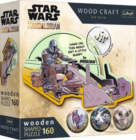 TREFL Wood Craft Origin puzzle The Mandalorian: Setkání 160 dílků