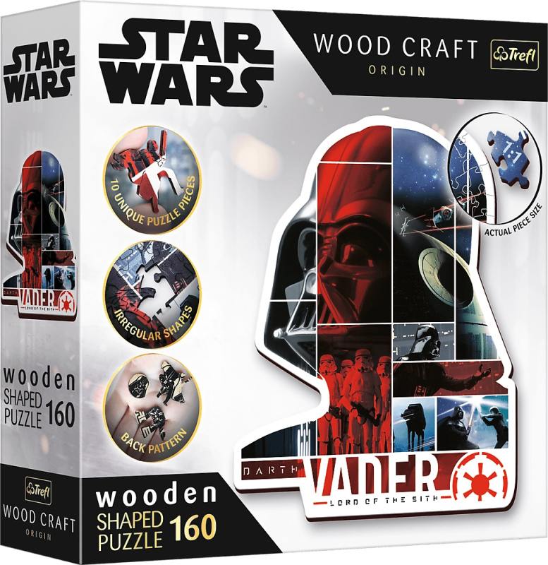 TREFL Wood Craft Origin puzzle Star Wars: Darth Vade 160 dílků