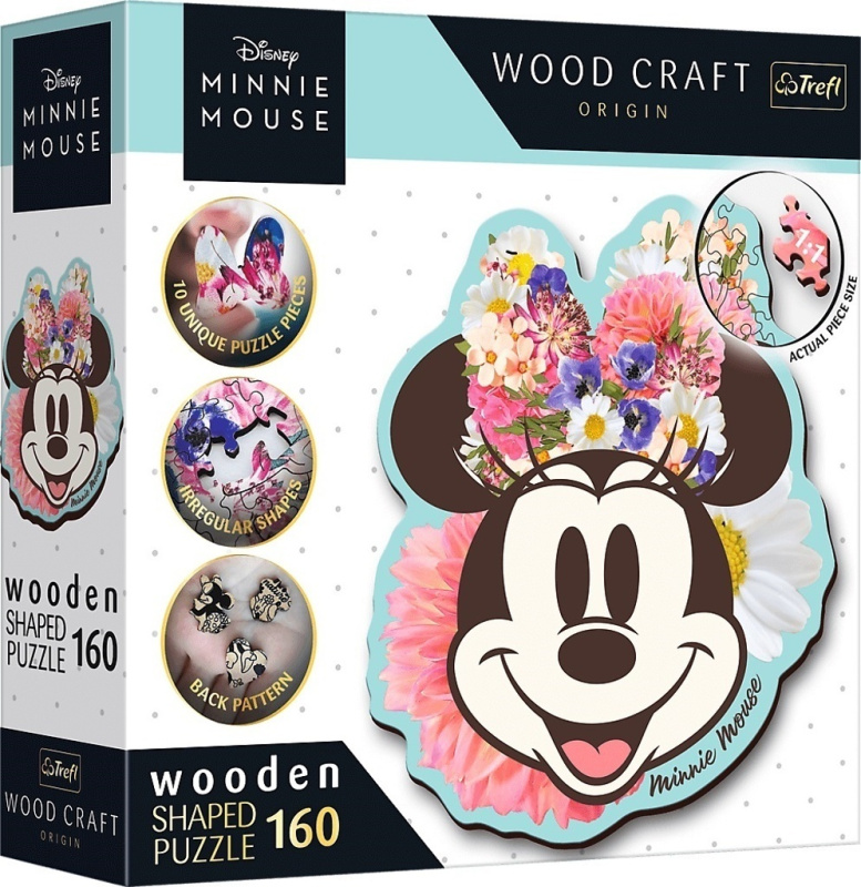 TREFL Wood Craft Origin puzzle Stylová Minnie 160 dílků