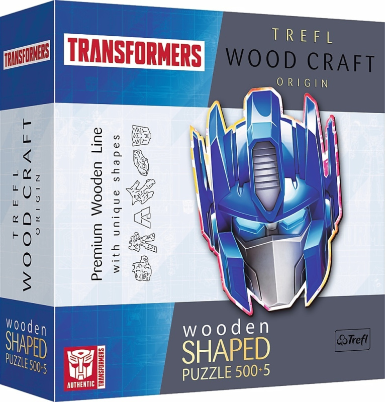 TREFL Wood Craft Origin puzzle Transformers: Optimus Prime 505 dílků