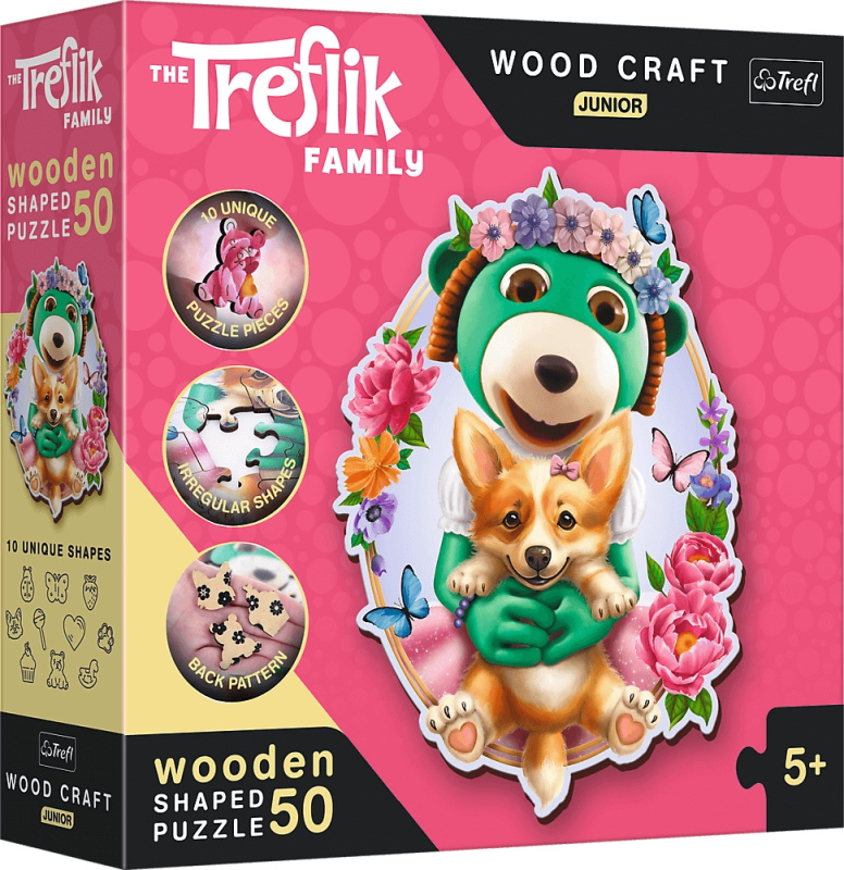 Wood Craft Origin puzzle Šťastní Treflíci 50 dílků