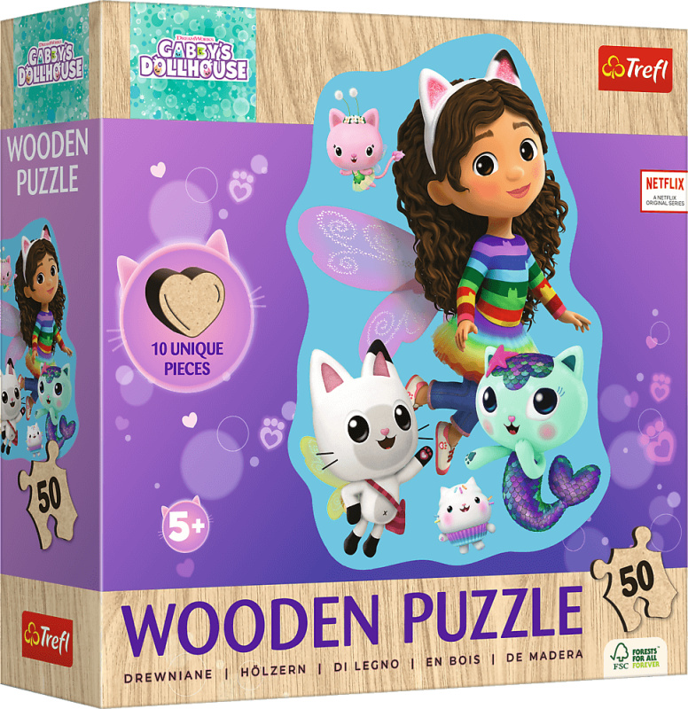 Dřevěné puzzle 50 dílků Merry Gabby Gabi