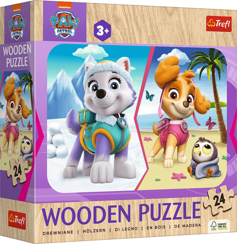 Dřevěné puzzle 24 dílků Girls' Psi Patrol