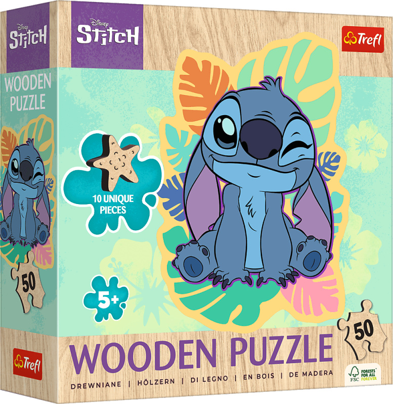 TREFL Dřevěné obrysové Stitch 50 dílků