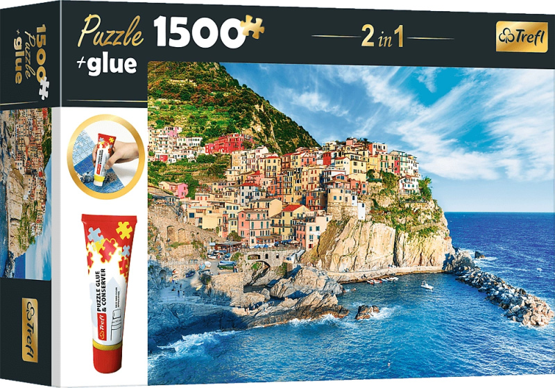 Sada puzzle Manarola, Ligurie, Itálie 1500 dílků s lepidlem