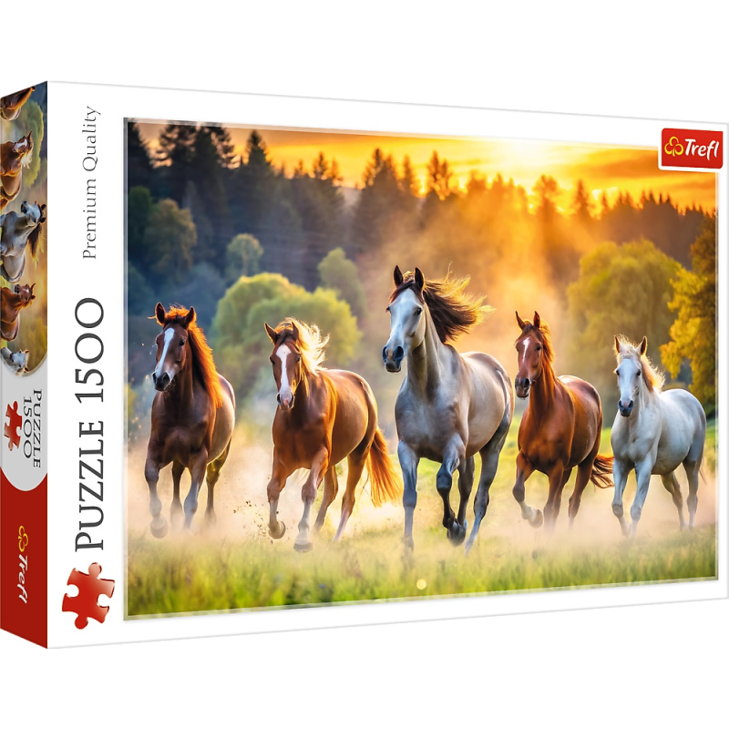 Puzzle Dzikie Koně 1500 Dílků