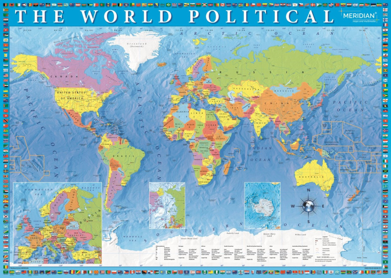Puzzle 2000 dílků Politická mapa světa