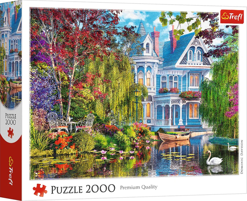 Puzzle Dům u jezera 2000 dílků TREFL
