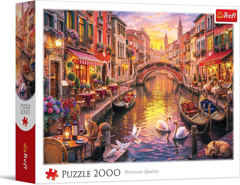 Puzzle Romantická Benátky 2000 dílků