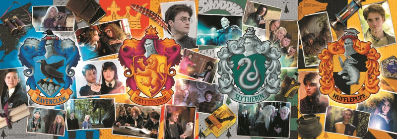TREFL Panoramatické Harry Potter: Čtyři bradavické koleje 1000 dílků