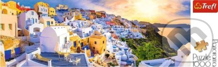 TREFL Panoramatické Západ slunce na Santorini Řecko 1000 dílků