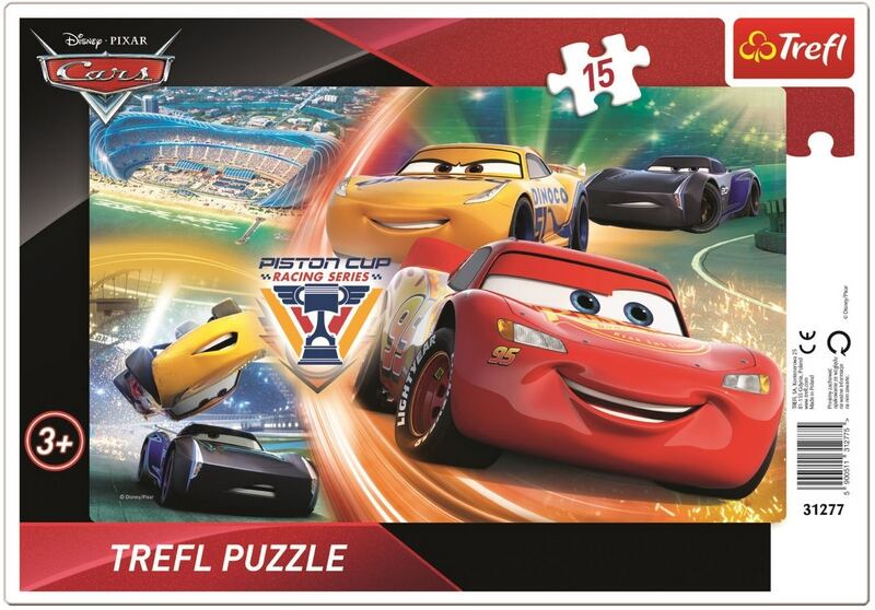 Trefl Puzzle deskové Cars/Boj o vítězství 15 dílků