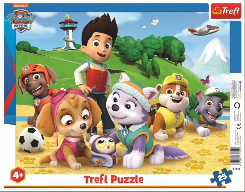 Trefl deskové Paw Patrol/Tlapková patrola na stopě 25 dílků