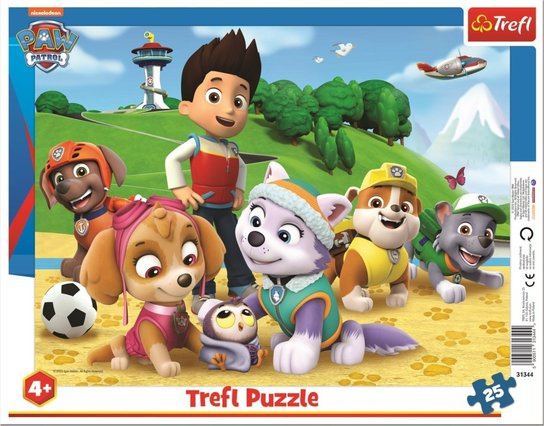 Trefl deskové Paw Patrol/Tlapková patrola na stopě 25 dílků