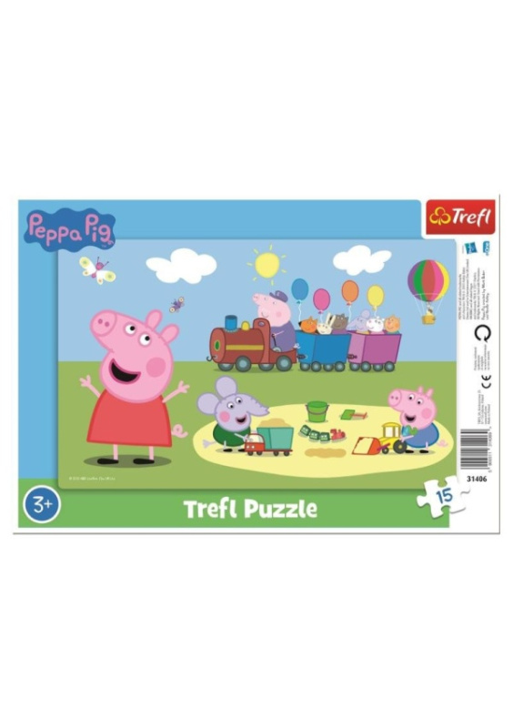 TREFL Puzzle Prasátko Peppa: Veselý vláček 15 dílků