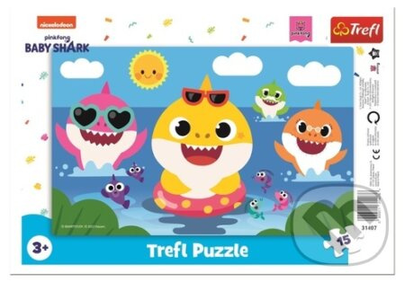 TREFL Puzzle Baby Shark: Veselí žraloci 15 dílků