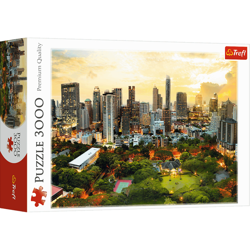 Thajsko Soumrak v Bangkoku - puzzle z kategorie Města a stavby
