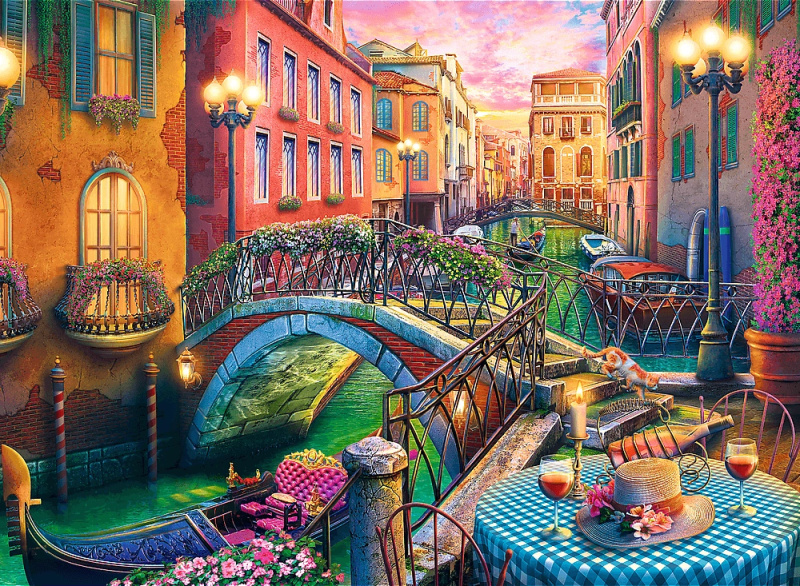 Puzzle Večer v Benátkách 3000 dílků