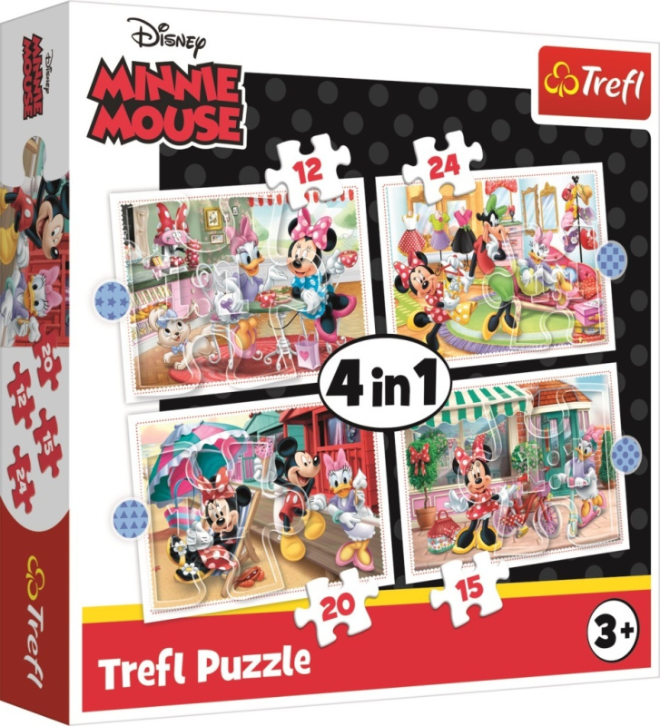 Trefl 4v1 Minnie s přáteli Disney 28,5x20,5cm