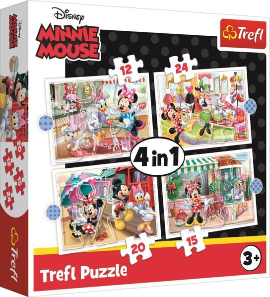 Trefl 4v1 Minnie s přáteli Disney 28,5x20,5cm