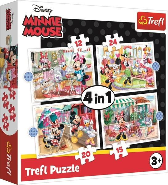 Trefl 4v1 Minnie s přáteli Disney 28,5x20,5cm