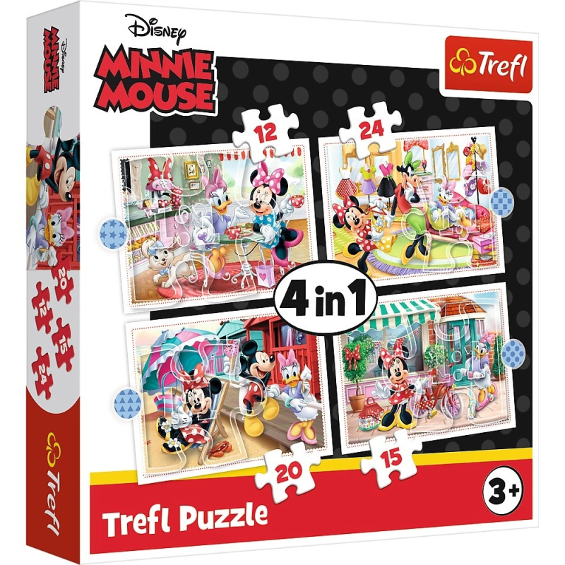 Trefl 4v1 Minnie s přáteli Disney 28,5x20,5cm