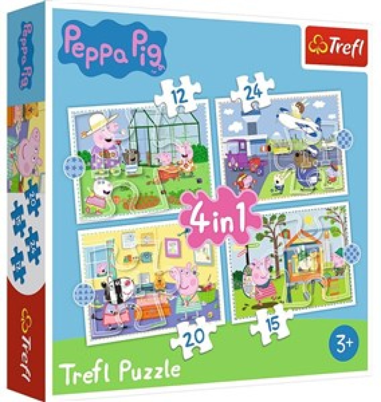 Trefl Vzpomínky na prázdniny 12 + 15 + 20 + 24 dílků
