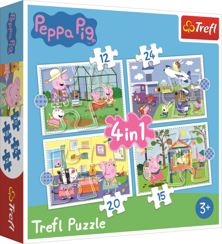 Trefl Vzpomínky na prázdniny 12 + 15 + 20 + 24 dílků
