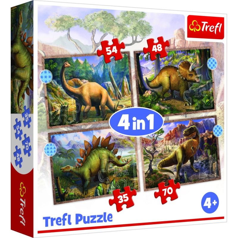 TREFL Zajímaví dinosauři 4v1 35,48,54,70 dílků
