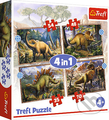 TREFL Zajímaví dinosauři 4v1 35,48,54,70 dílků