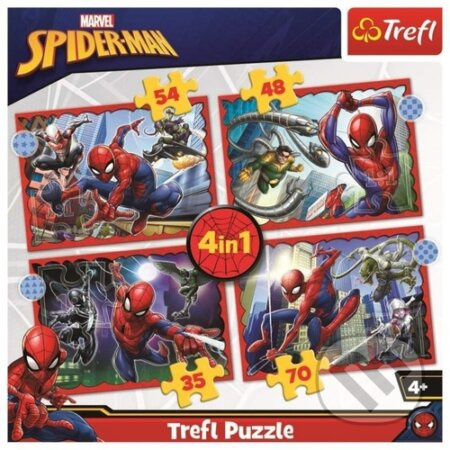 Puzzle 4v1 Hrdinný Spider-Man