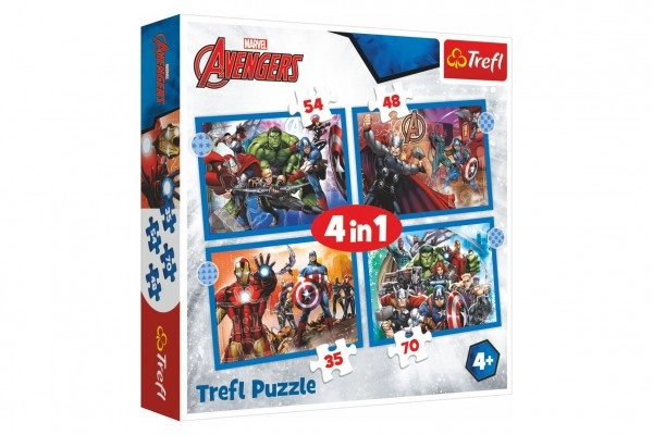 TREFL Stateční Avengers 4v1 35,48,54,70 dílků