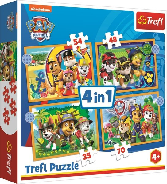 TREFL Tlapková patrola: Prázdniny 4v1 35,48,54,70 dílků