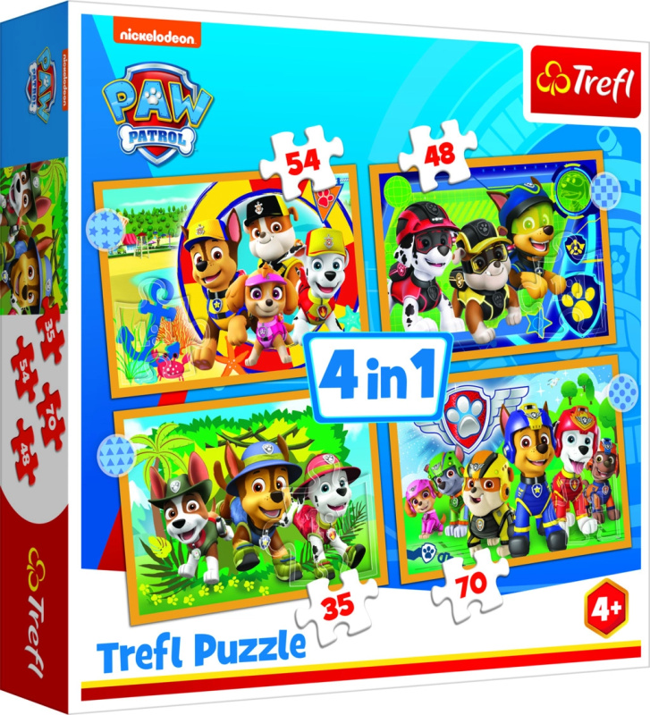 TREFL Tlapková patrola: Prázdniny 4v1 35,48,54,70 dílků